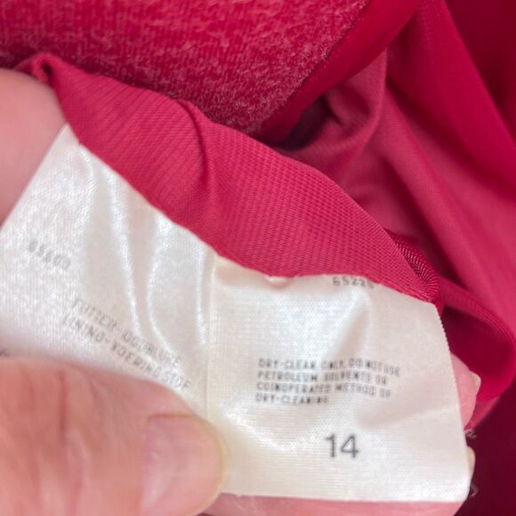 Vintage Bleyle size 14 wool dusty rose open blazer jacket . - Picture 5 of 6